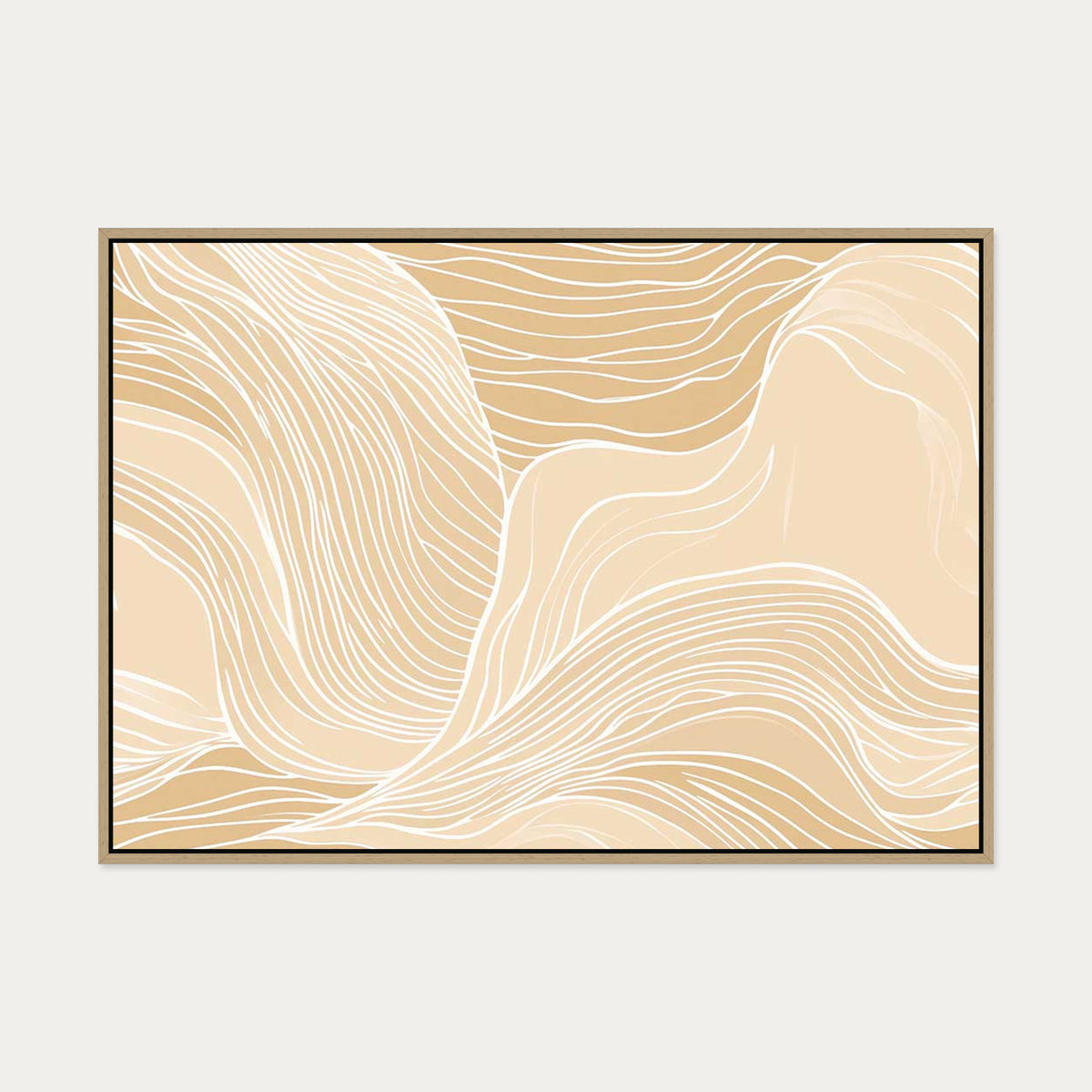 Sands Of Time Canvas Art — 70 x 100 cm — Oak Frame