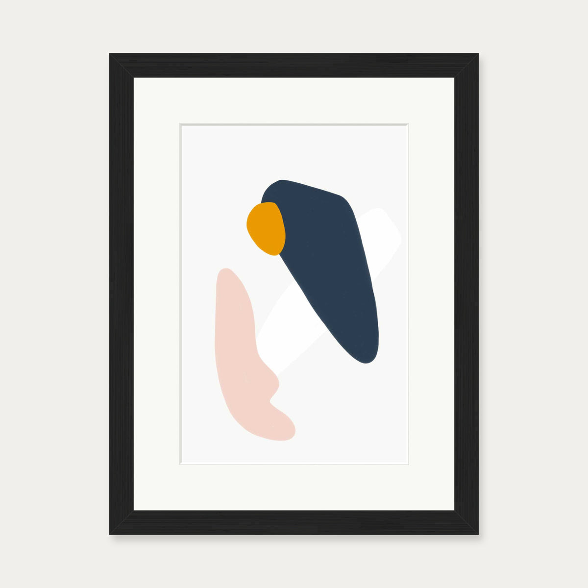 Scandi Minimal Art Print — 30 x 40 cm — Black Frame