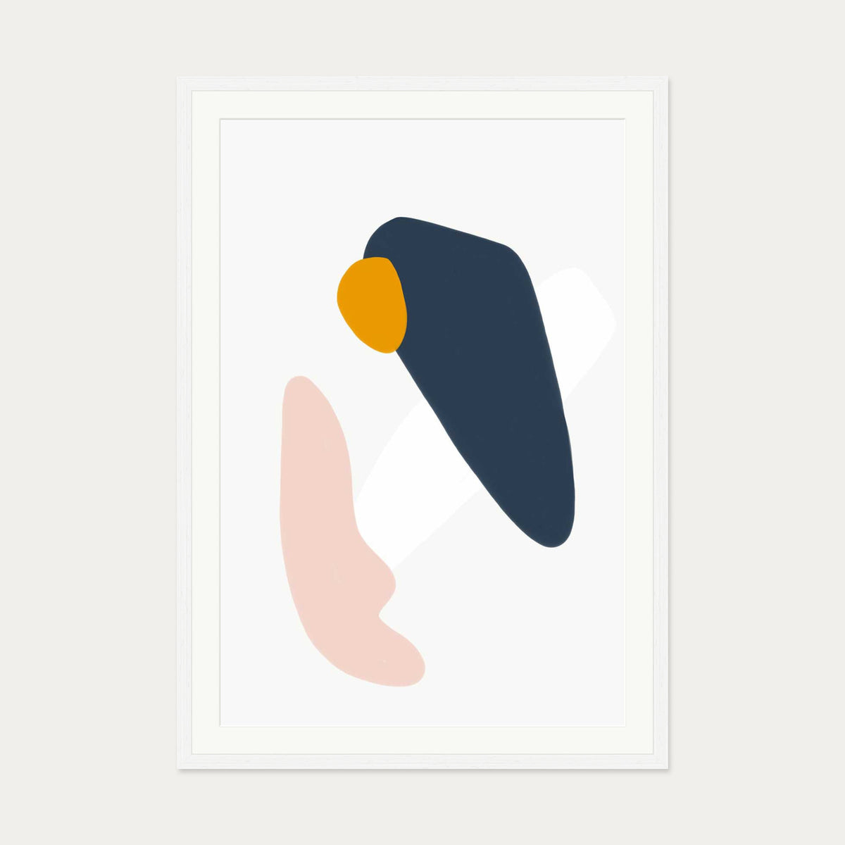 Scandi Minimal Art Print — 70 x 100 cm — White Frame