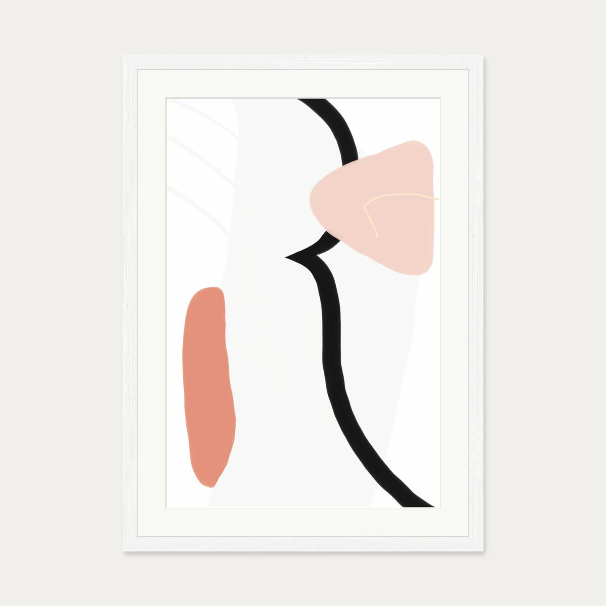 Scandi Shapes Art Print — 50 x 70 cm — White Frame