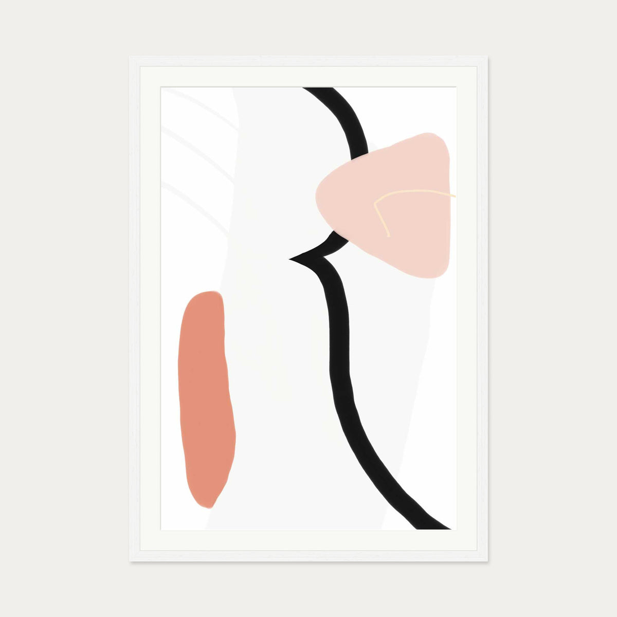 Scandi Shapes Art Print — 70 x 100 cm — White Frame