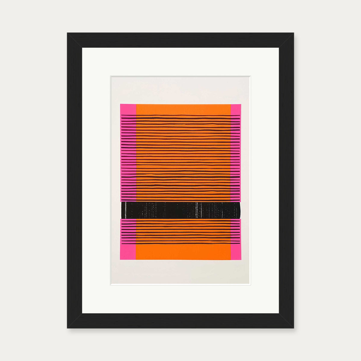 Screenprint Red Art Print — 30 x 40 cm — Black Frame