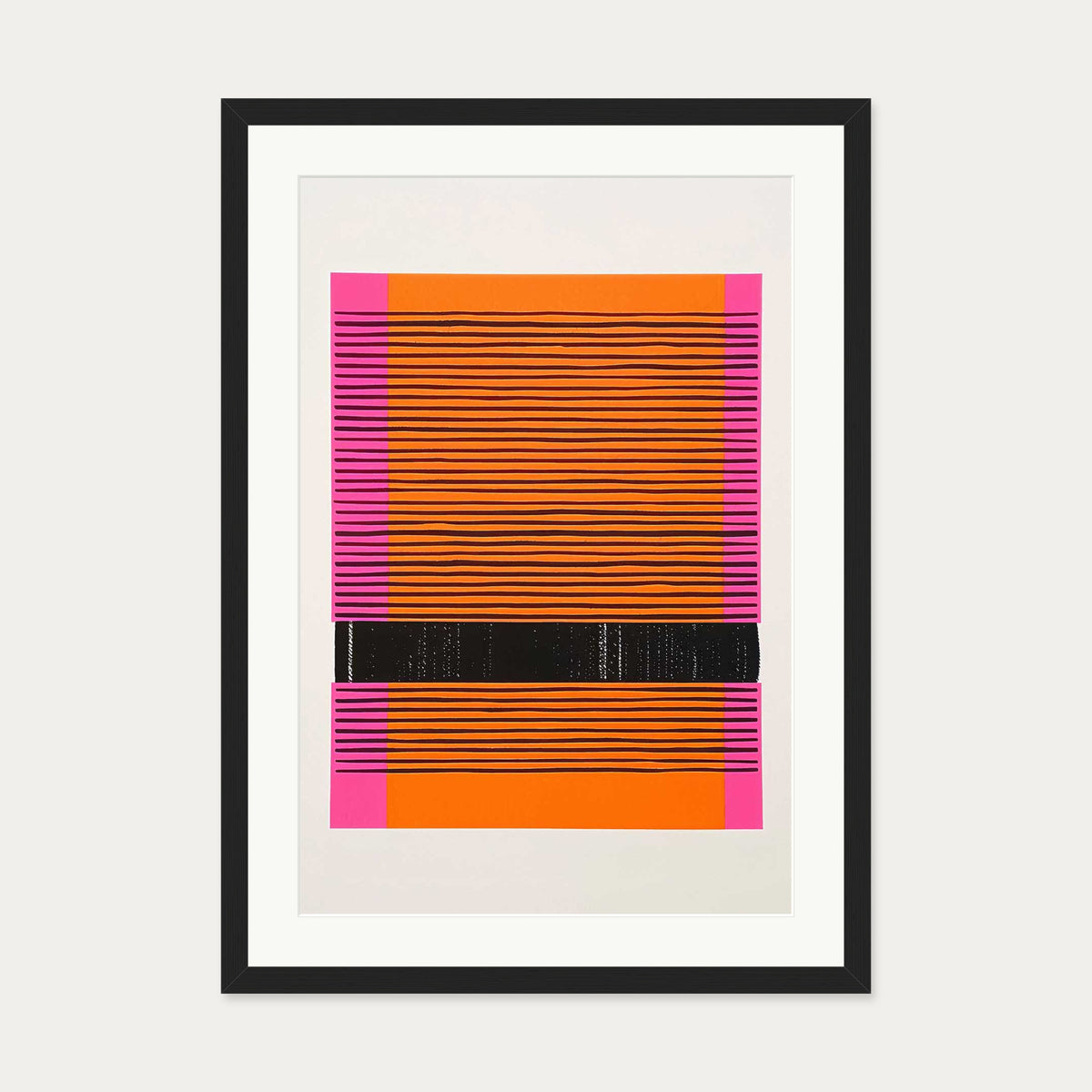 Screenprint Red Art Print — 50 x 70 cm — Black Frame