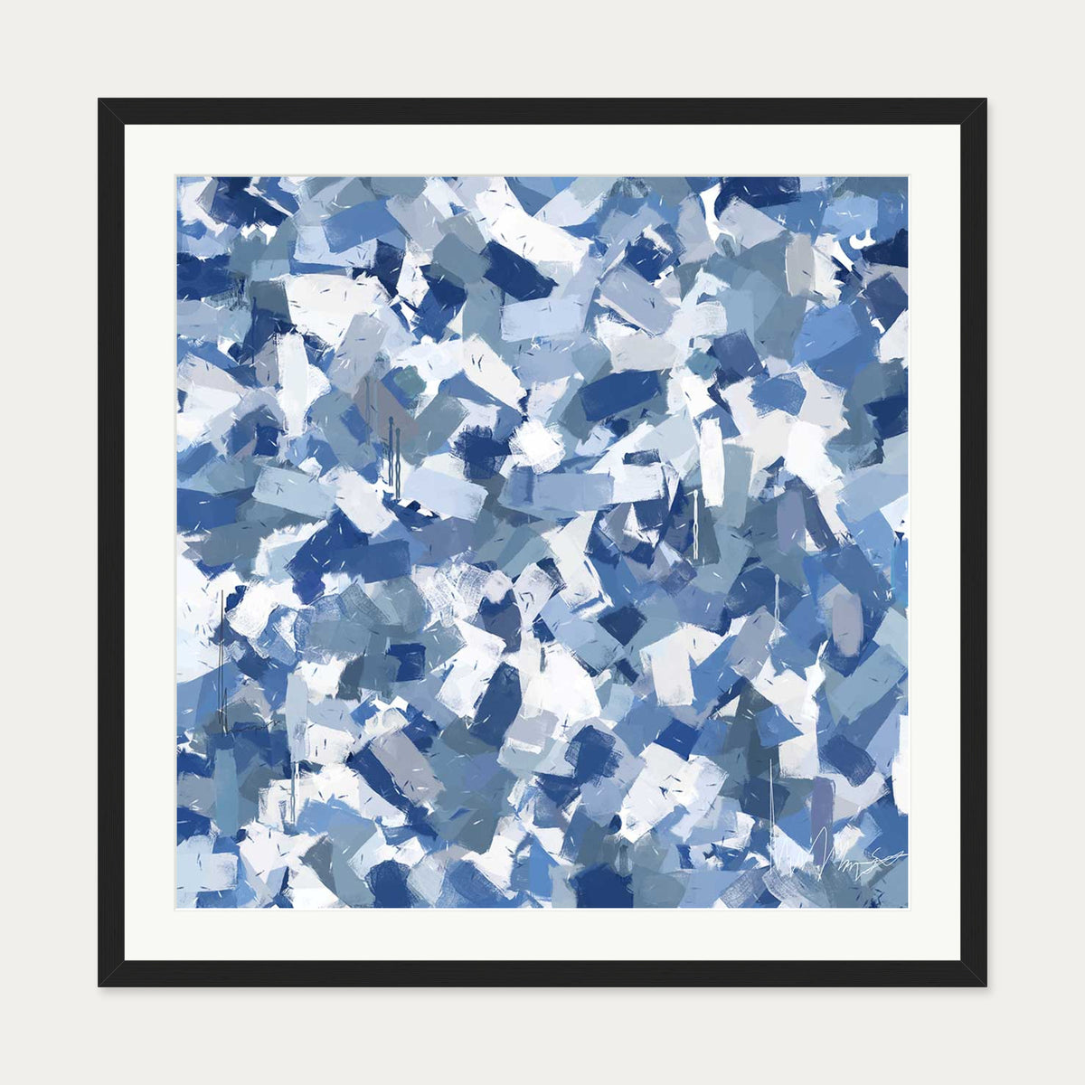 Set In Stone Art Print — 70 x 70 cm — Black Frame