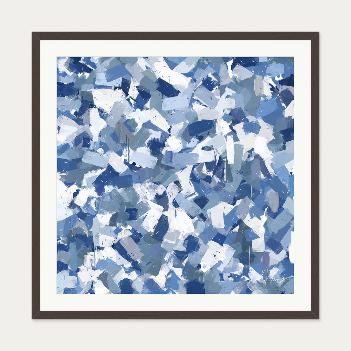 Set In Stone Art Print — 70 x 70 cm — Brown Frame