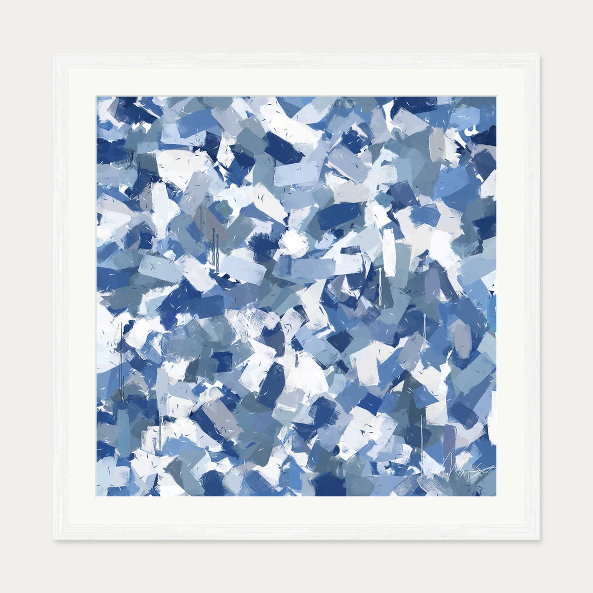 Set In Stone Art Print — 70 x 70 cm — White Frame
