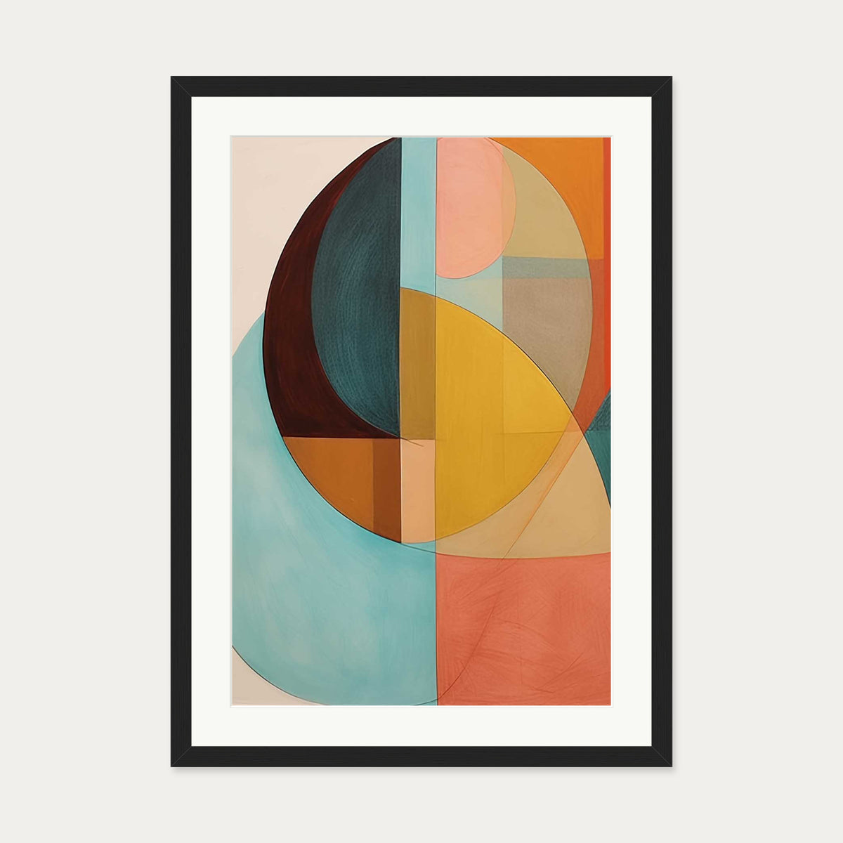 Shapes And Forms Art Print — 50 x 70 cm — Black Frame