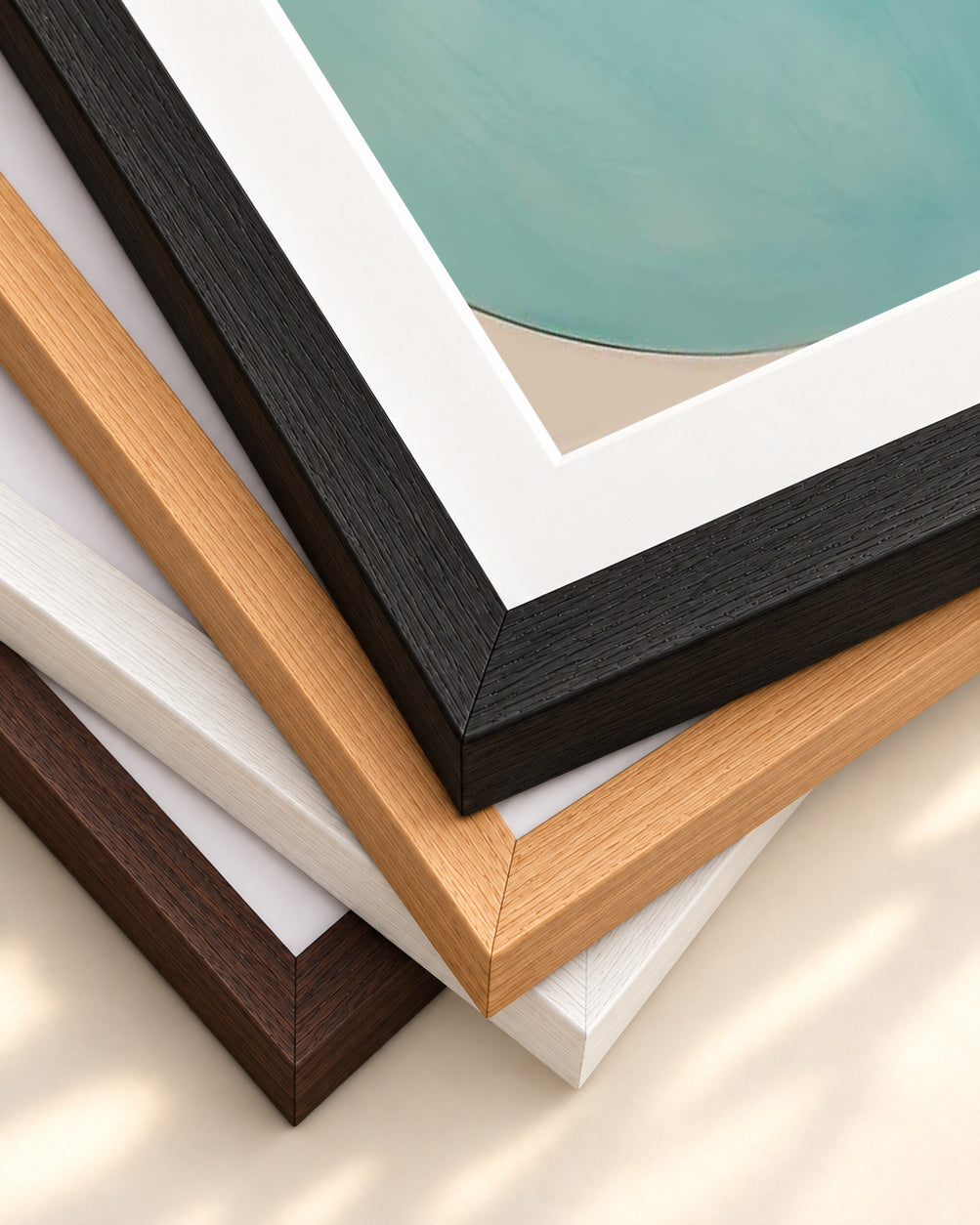 Shapes And Forms Art Print — framed print corner with 5 cm mount and bevel