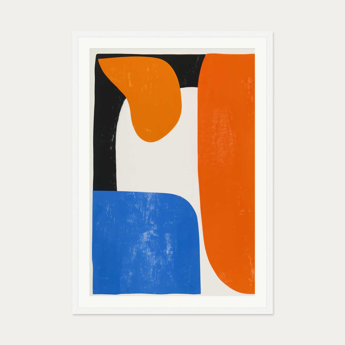 Shapes II Wall Art Print — 70 x 100 cm — White Frame