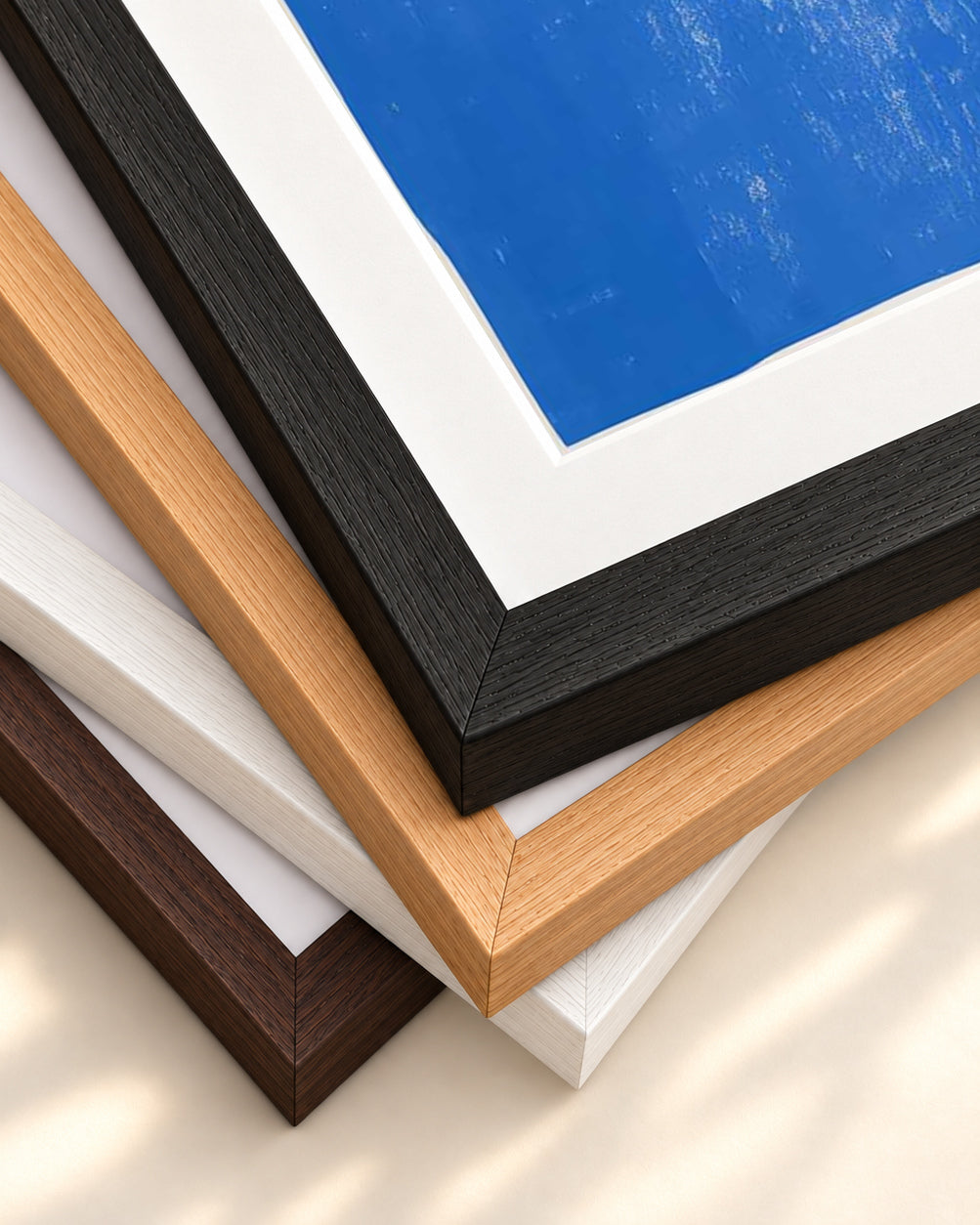 Shapes II Wall Art Print — framed print corner with 5 cm mount and bevel