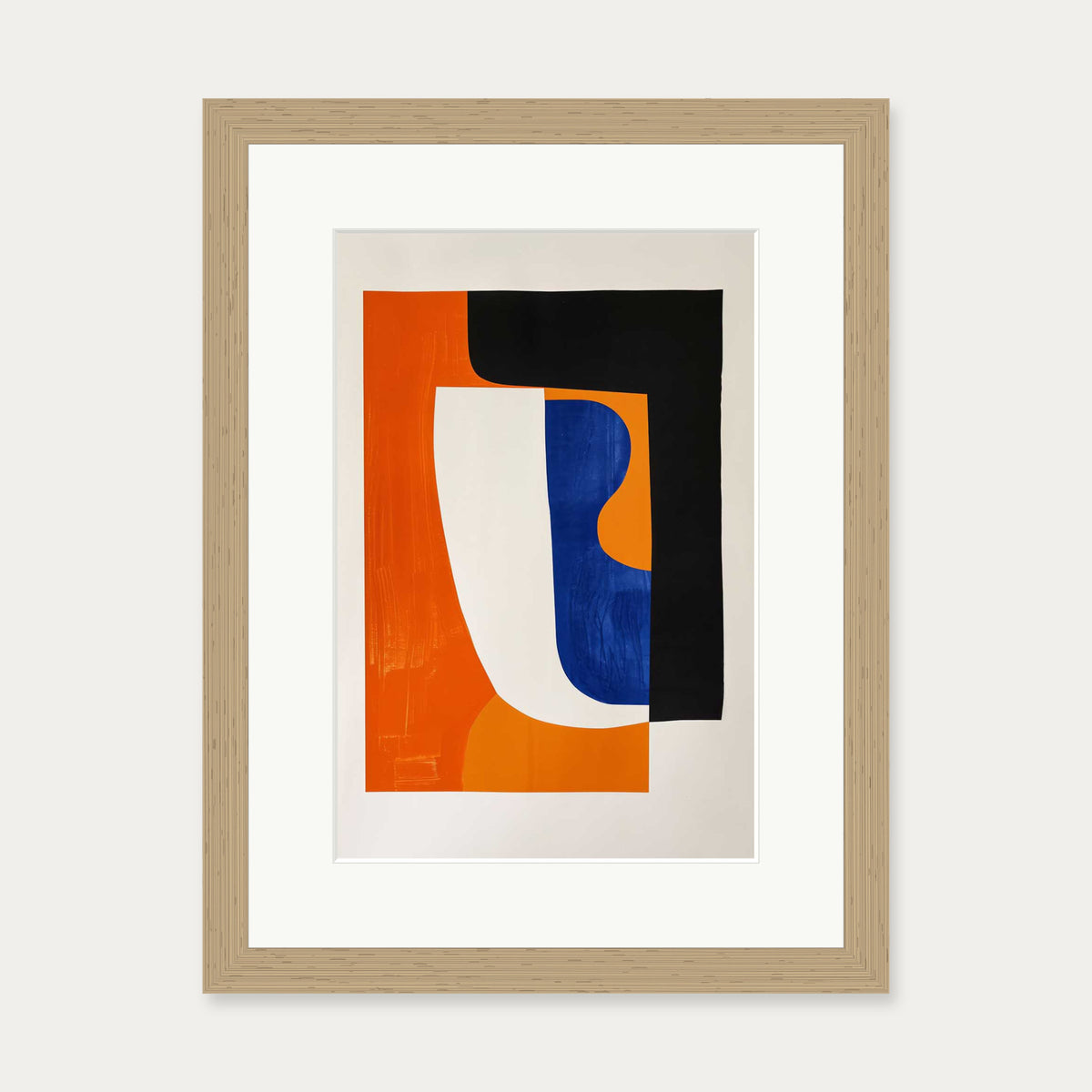 Shapes Wall Art Print — 30 x 40 cm — Oak Frame