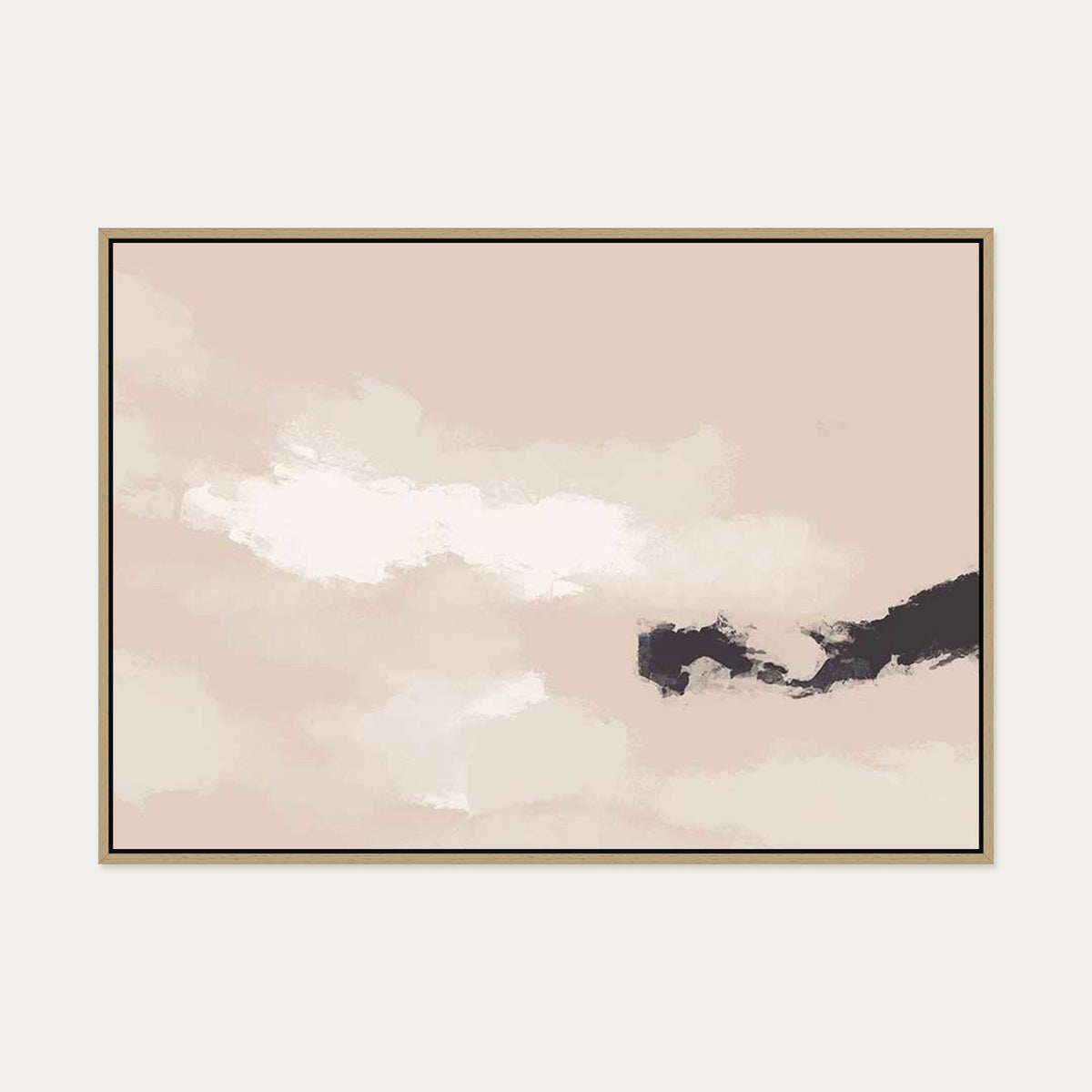 Sky Break Canvas Art — 70 x 100 cm — Oak Frame