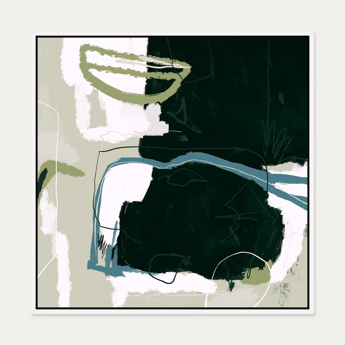 Soho Canvas Art — 70 x 70 cm — White Frame