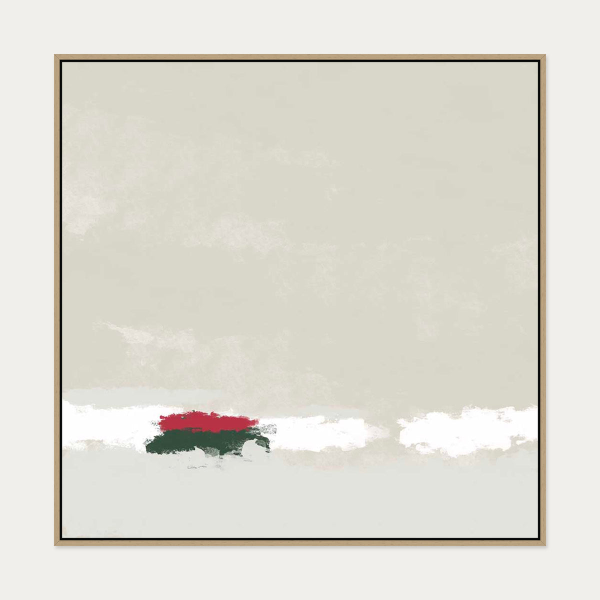 Solstice Canvas Art — 100 x 100 cm — Oak Frame