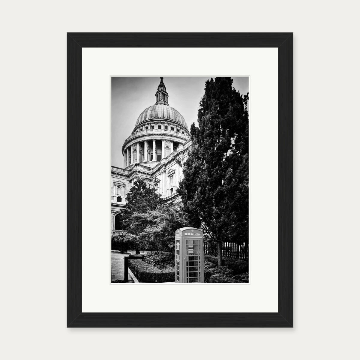 St Paul's Cathedral Art Print — 30 x 40 cm — Black Frame