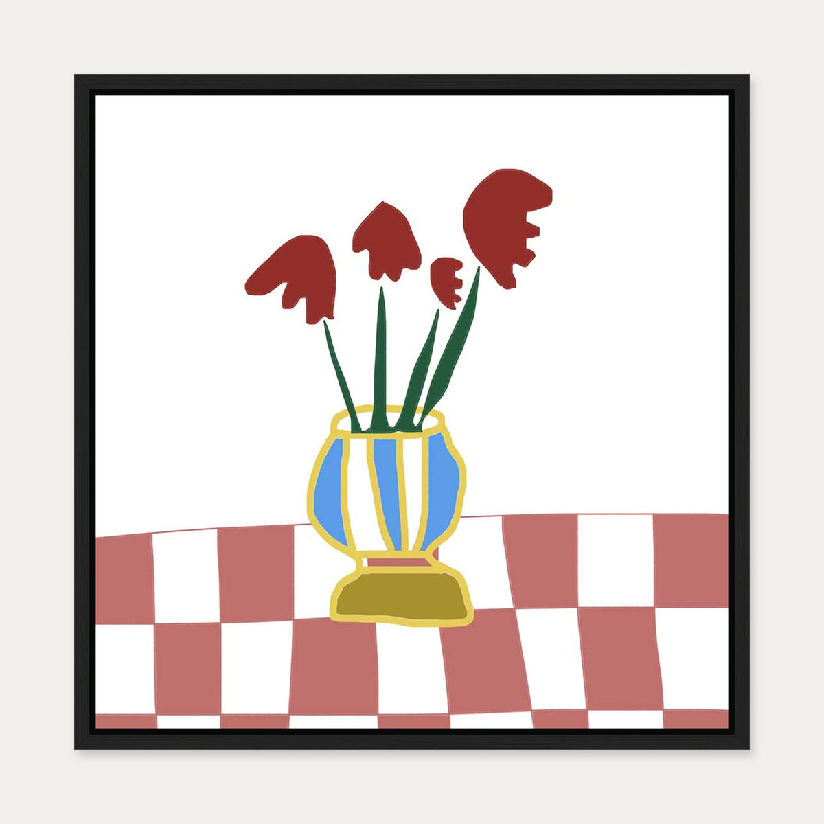 Still Life Greta Canvas Art — 50 x 50 cm — Black Frame