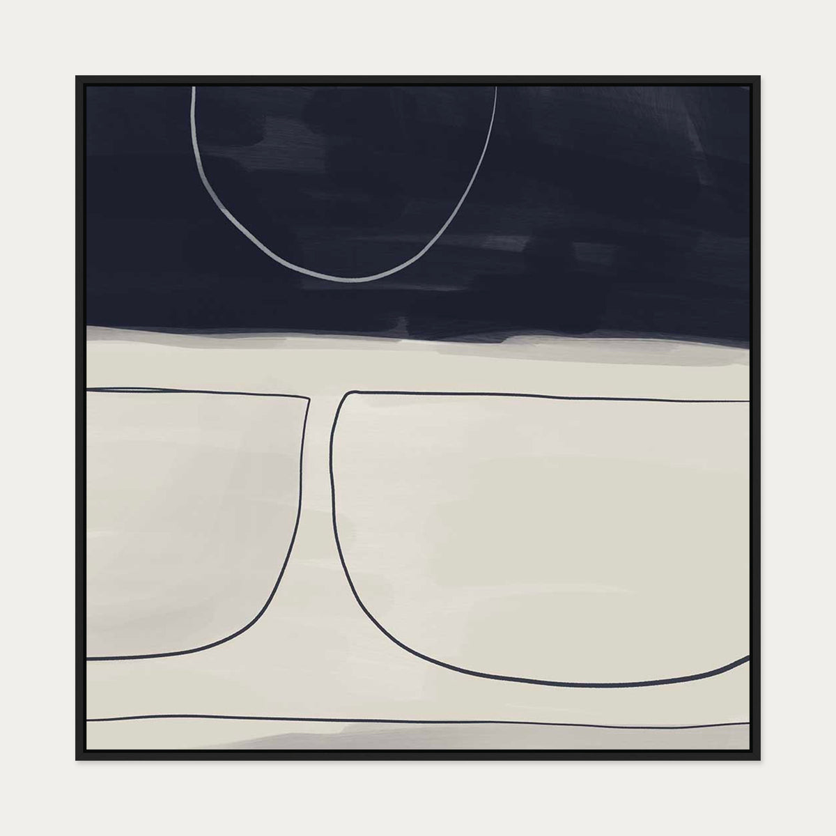 Still Life Study I Canvas Art — 100 x 100 cm — Black Frame