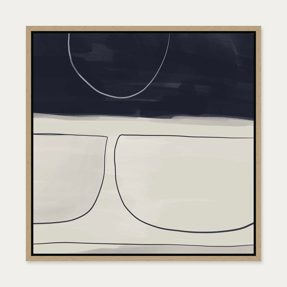 Still Life Study I Canvas Art — 50 x 50 cm — Oak Frame