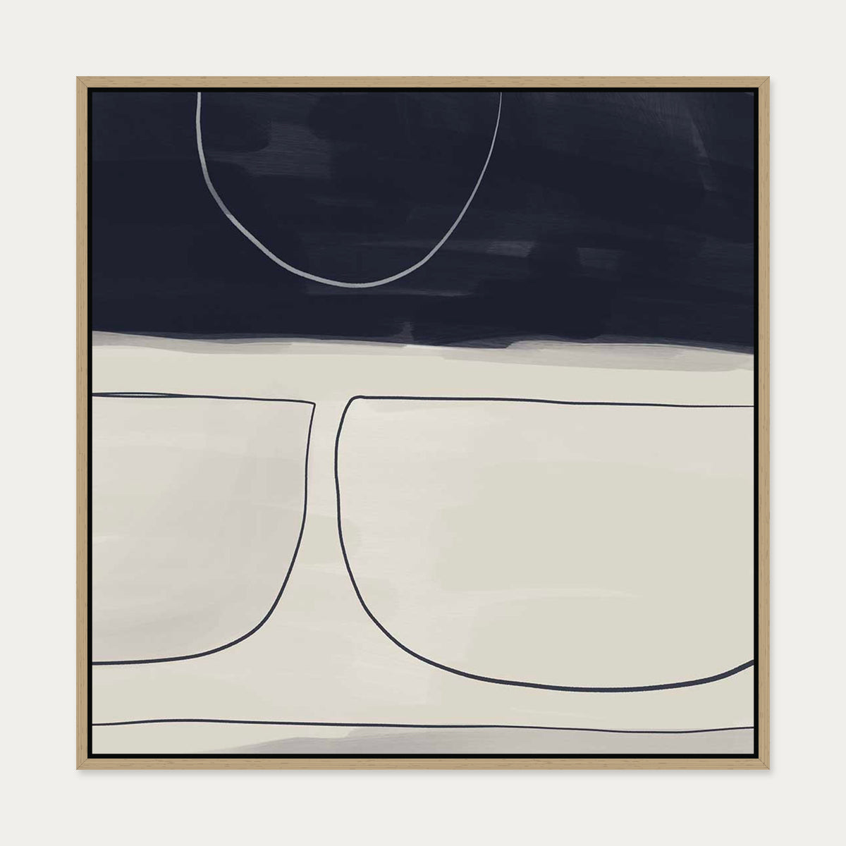 Still Life Study I Canvas Art — 70 x 70 cm — Oak Frame