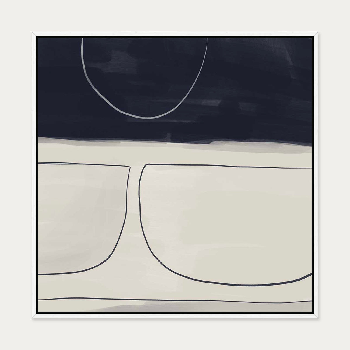 Still Life Study I Canvas Art — 70 x 70 cm — White Frame