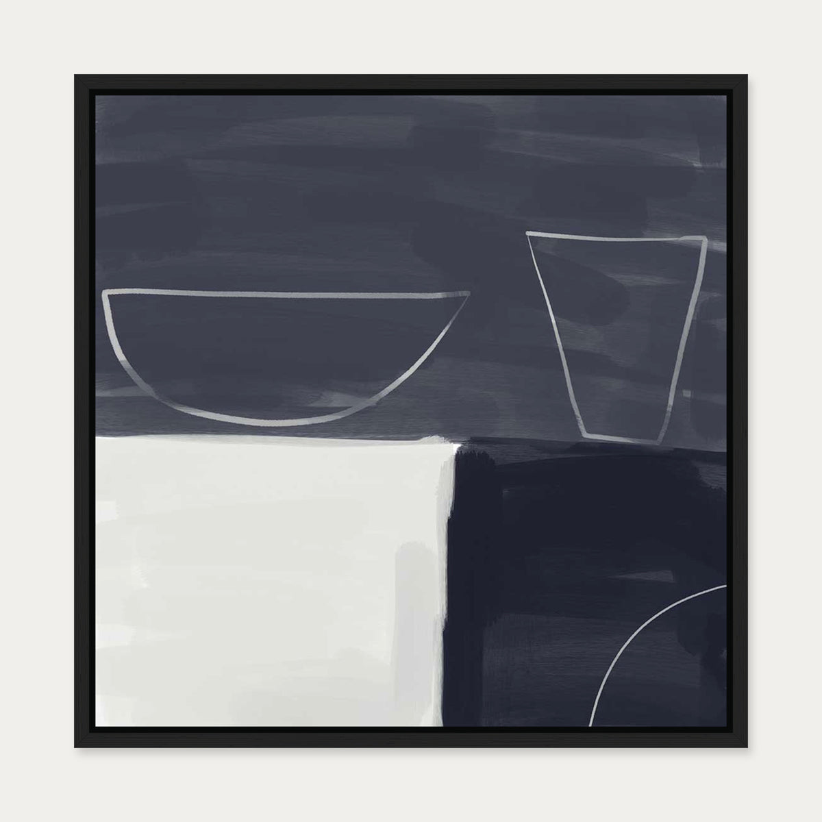 Still Life Study II Canvas Art — 50 x 50 cm — Black Frame