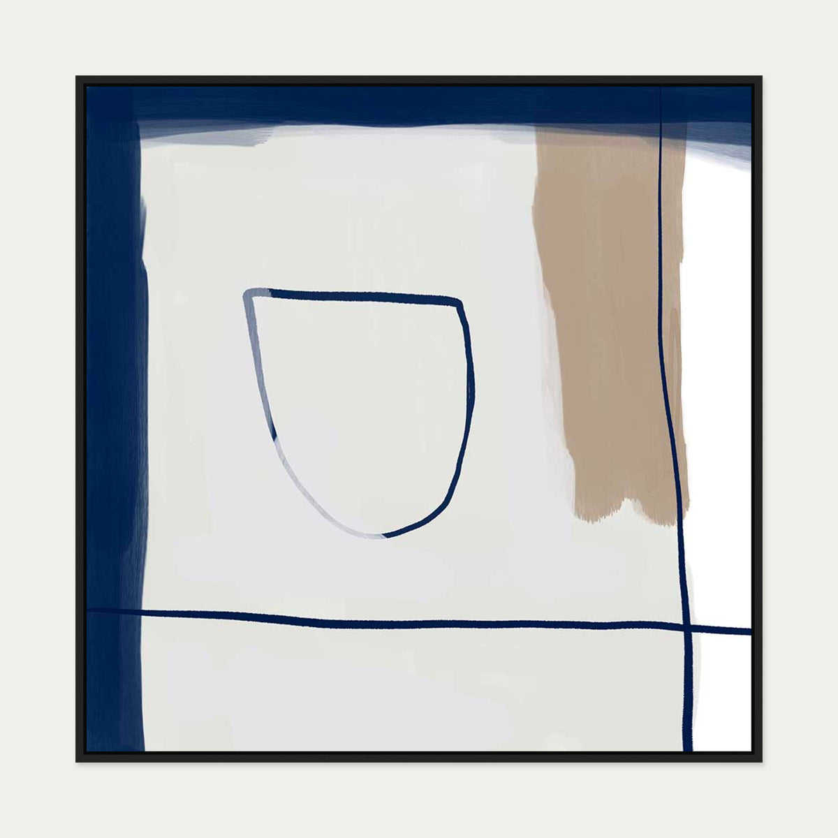 Still Life Study III Canvas Art — 100 x 100 cm — Black Frame
