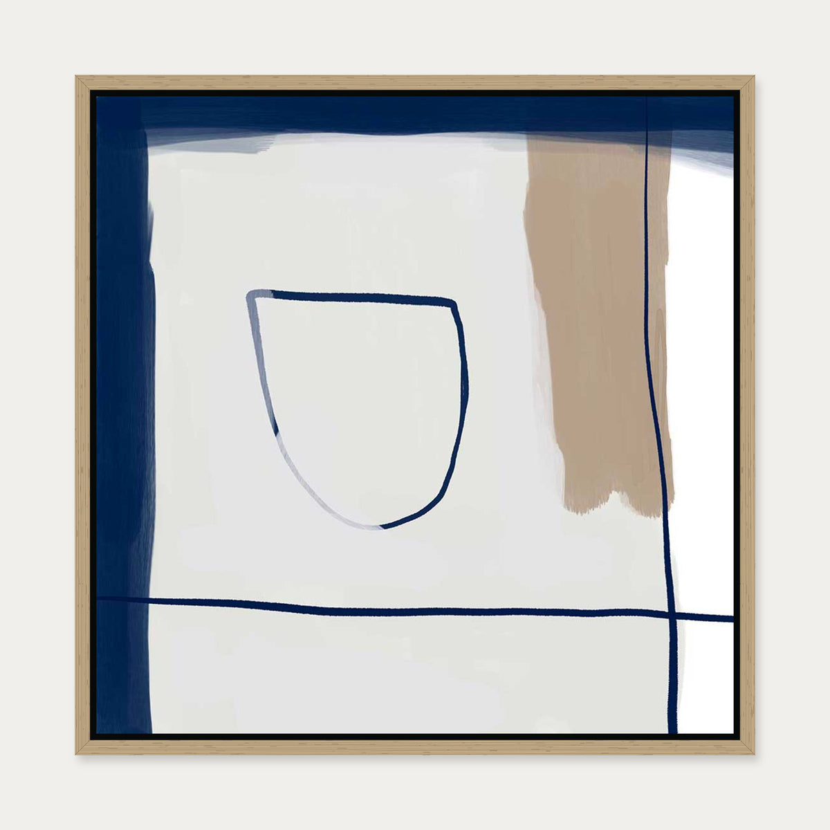 Still Life Study III Canvas Art — 50 x 50 cm — Oak Frame