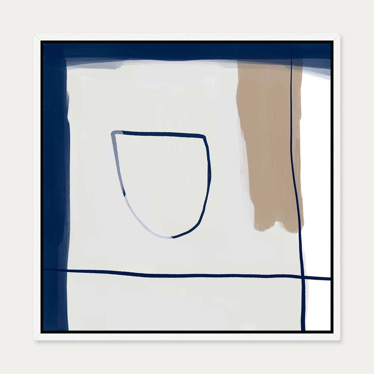 Still Life Study III Canvas Art — 50 x 50 cm — White Frame