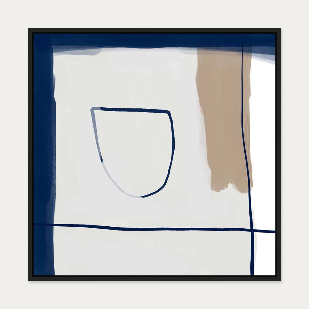 Still Life Study III Canvas Art — 70 x 70 cm — Black Frame