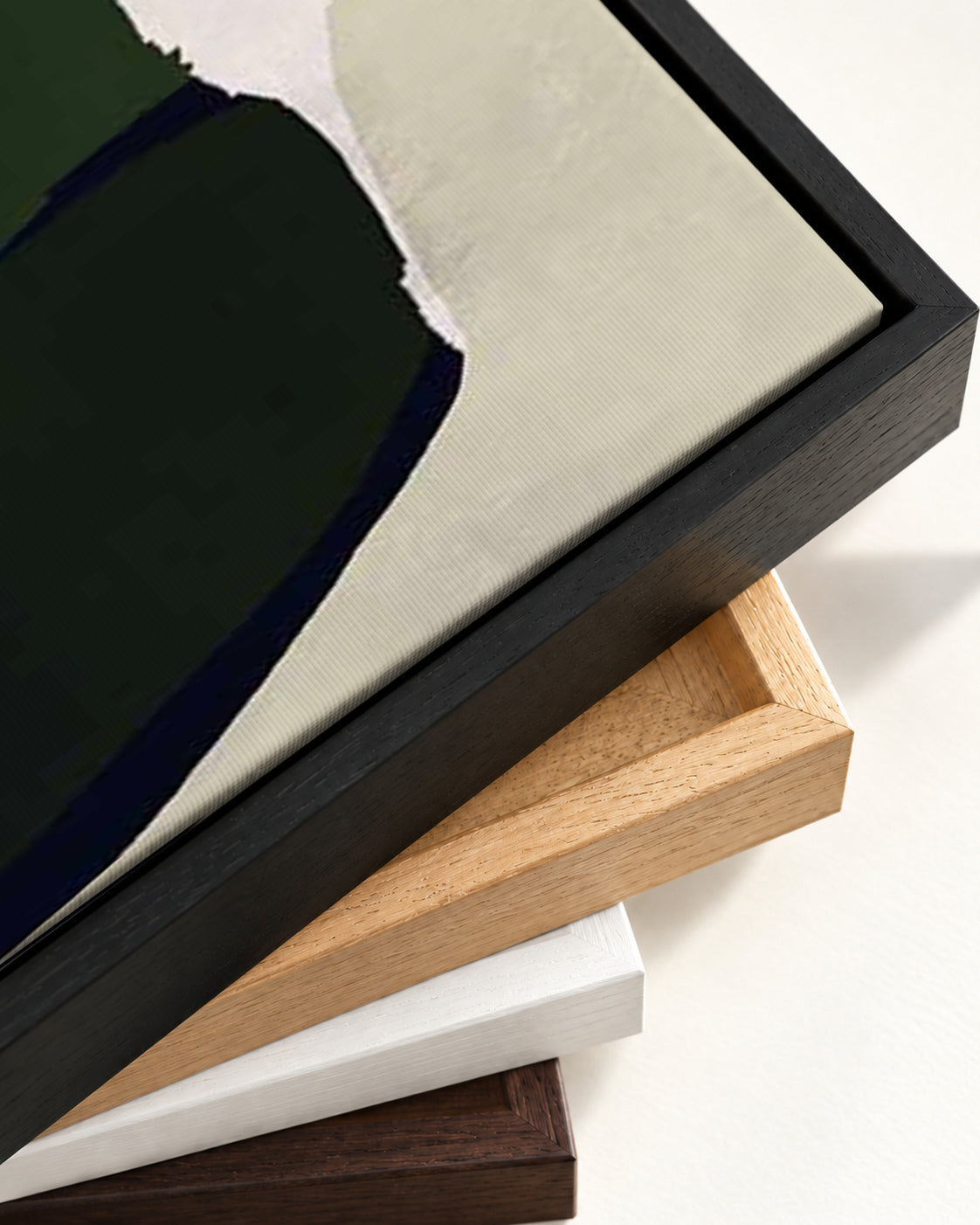 Story Tales Fine Canvas Art — framed canvas corner and wrapped canvas detail