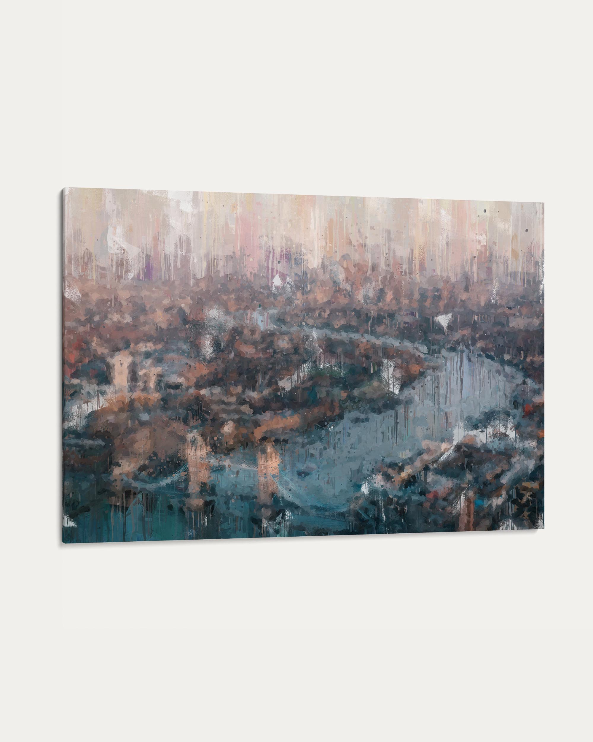 River Thames London Painting Canvas Art
