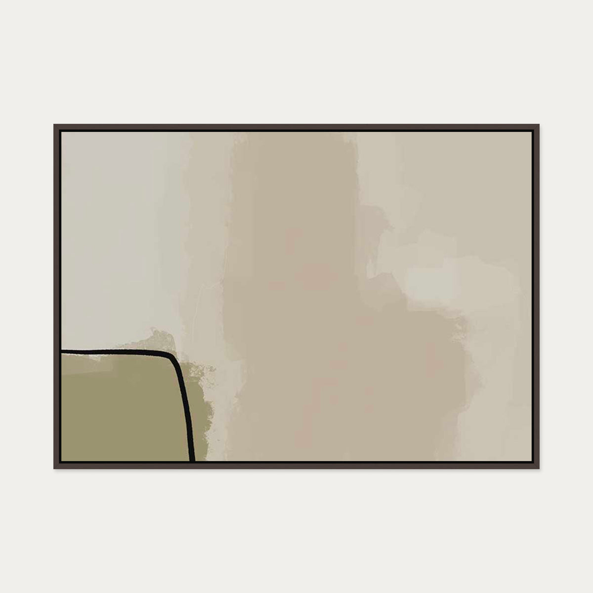 Summer Haze Canvas Art — 70 x 100 cm — Brown Frame