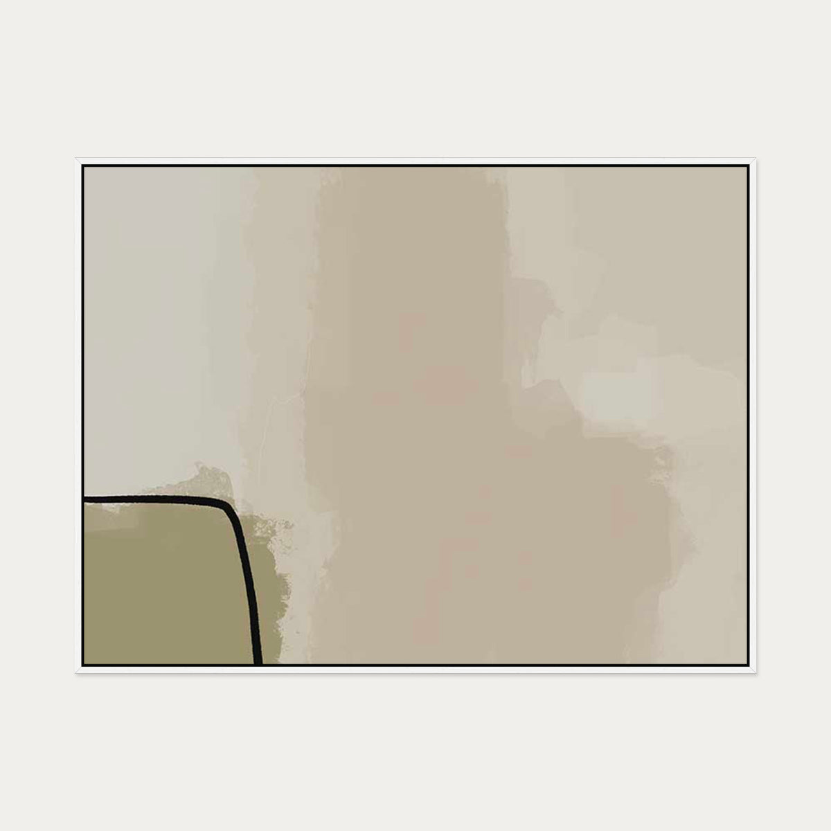 Summer Haze Canvas Art — 90 x 120 cm — White Frame