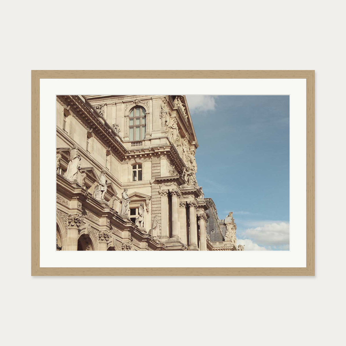 Summer In Paris II Art Poster — 50 x 70 cm — Oak Frame