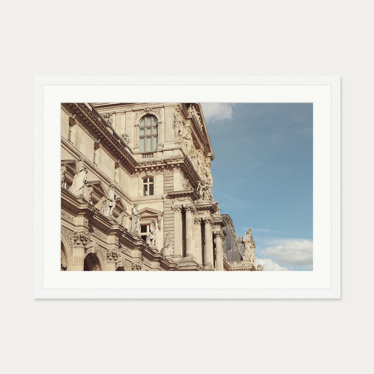 Summer In Paris II Art Poster — 50 x 70 cm — White Frame