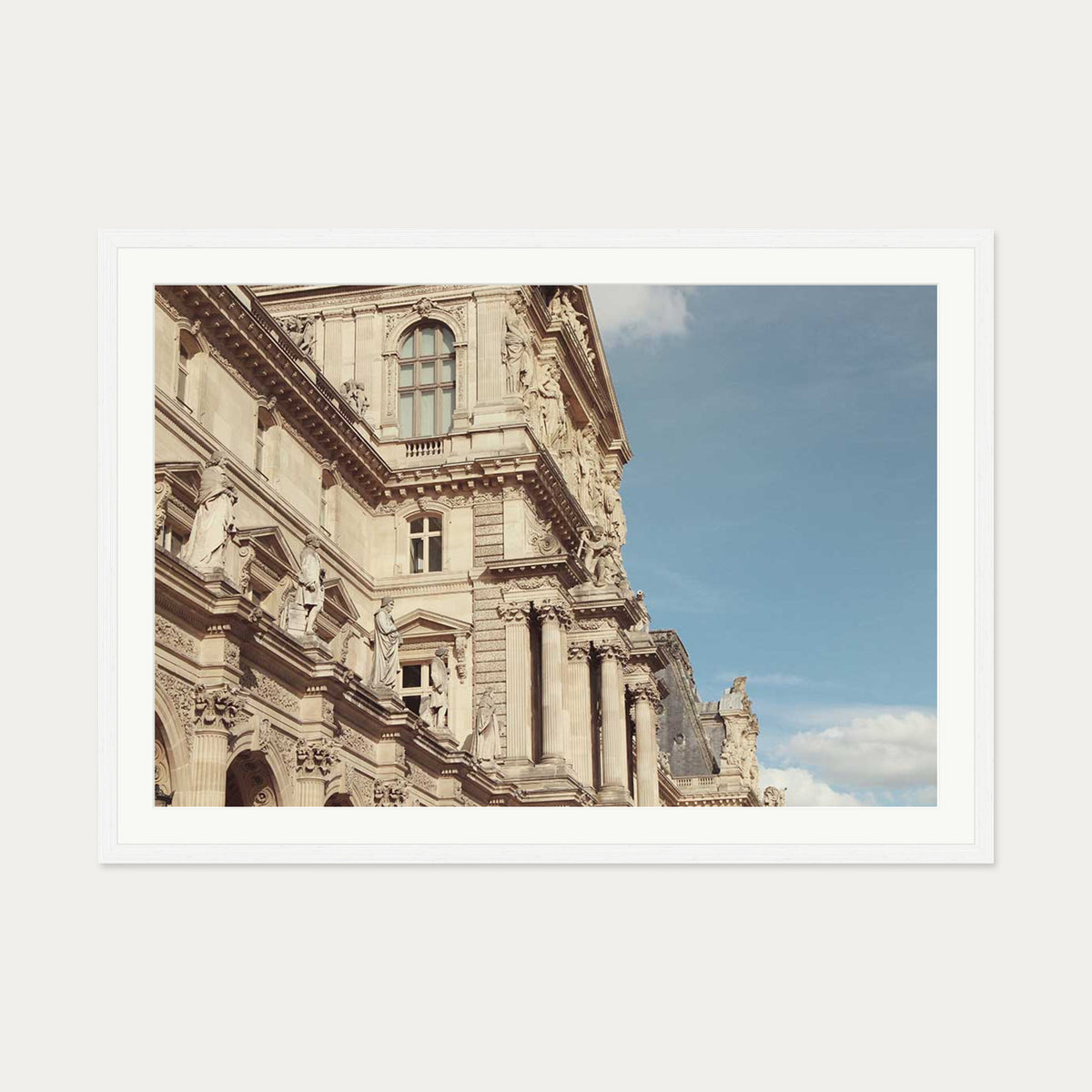 Summer In Paris II Art Poster — 70 x 100 cm — White Frame