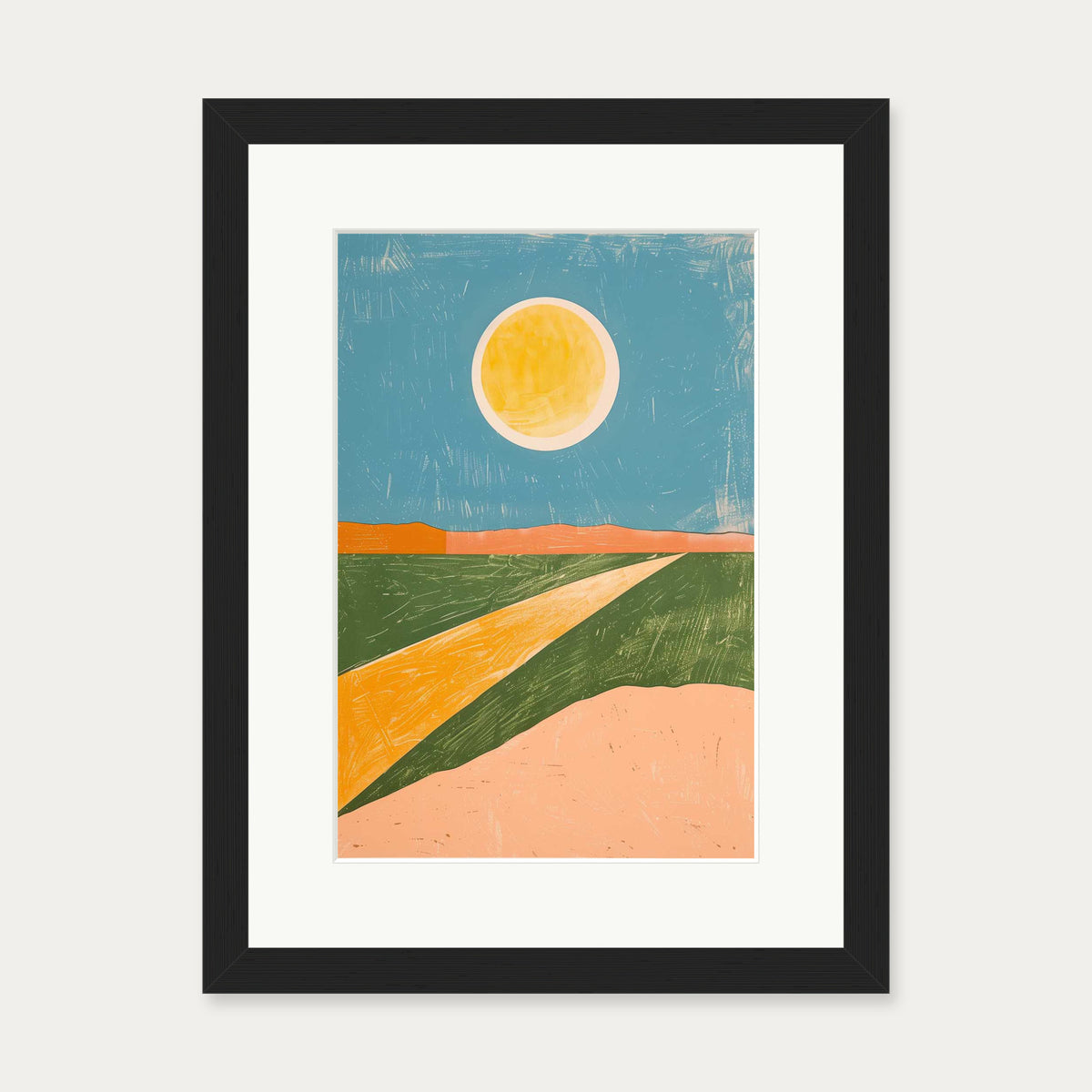 Sunny Day Wall Art Print — 30 x 40 cm — Black Frame