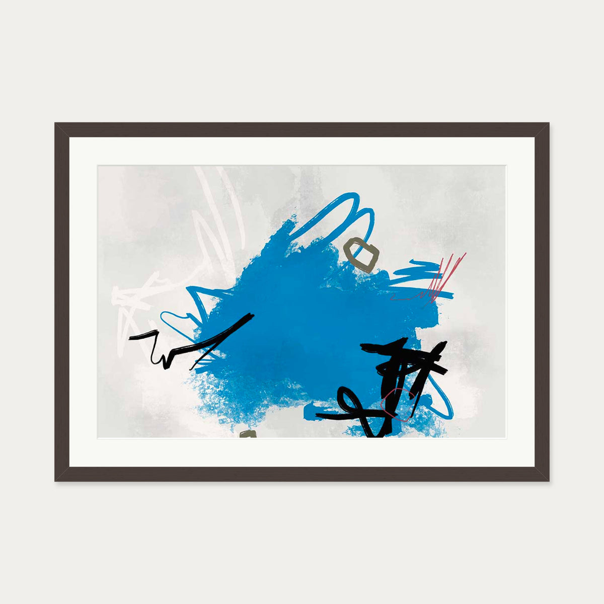 Symphonic Expressions Art Print — 50 x 70 cm — Brown Frame