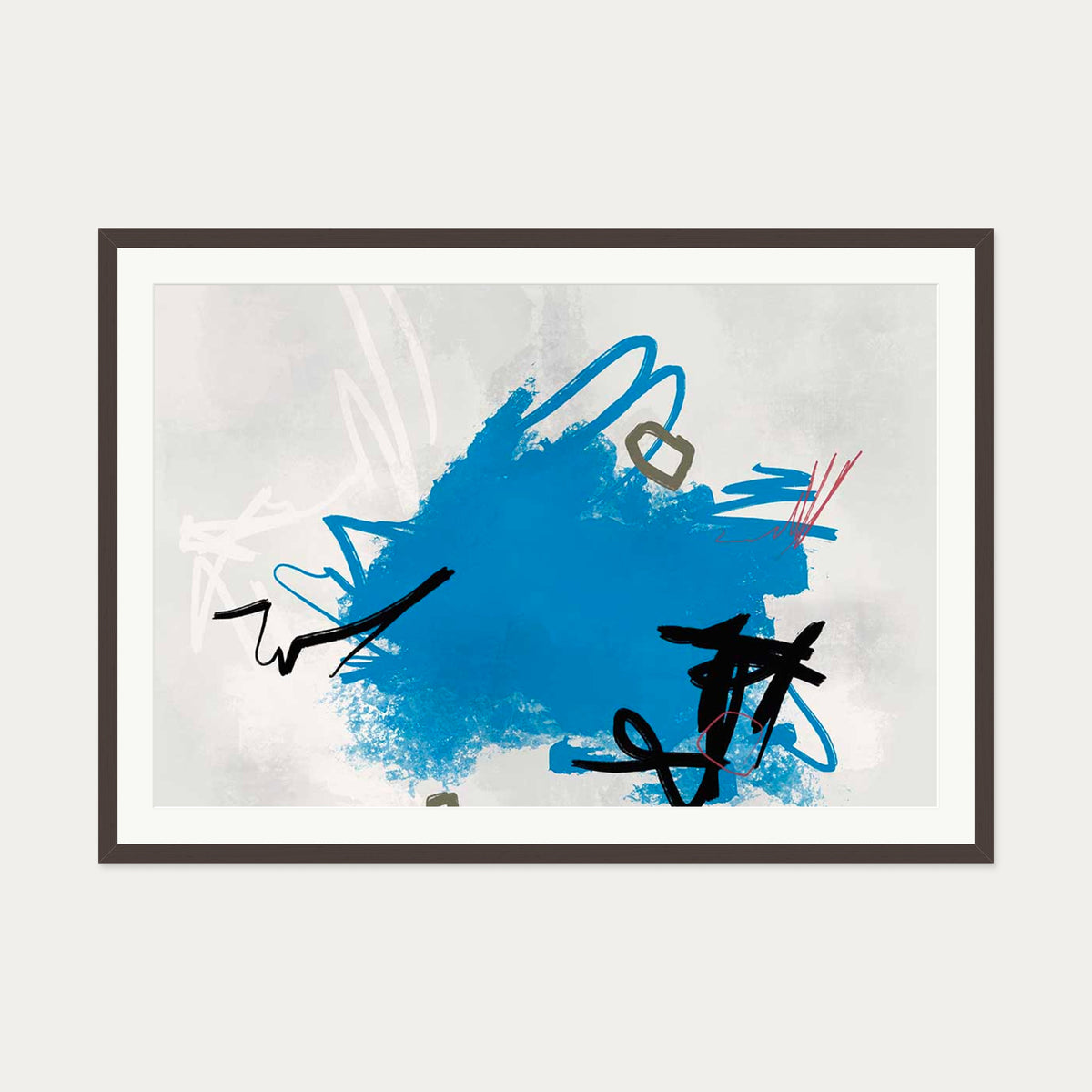 Symphonic Expressions Art Print — 70 x 100 cm — Brown Frame