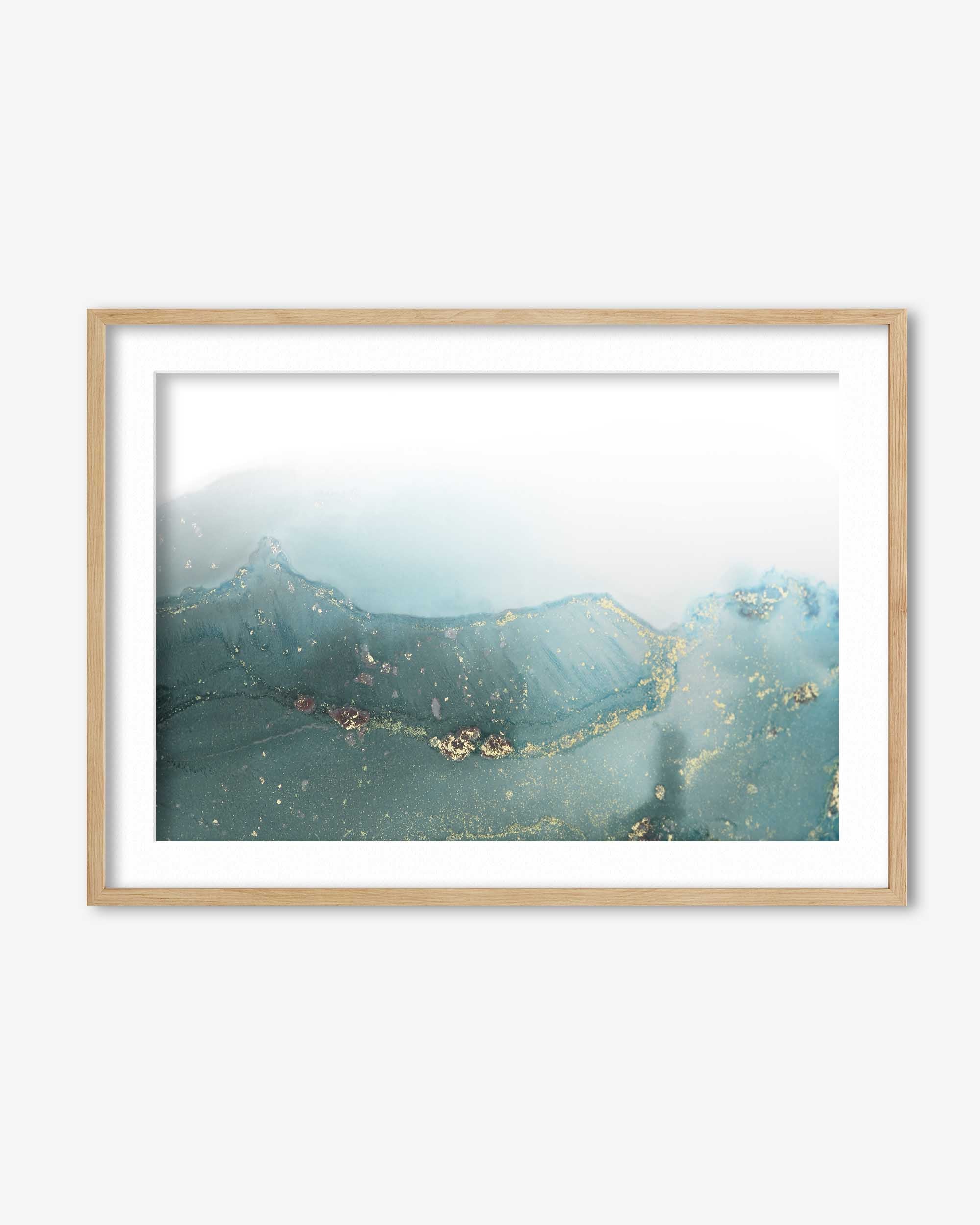 Teal Marble Art Print
