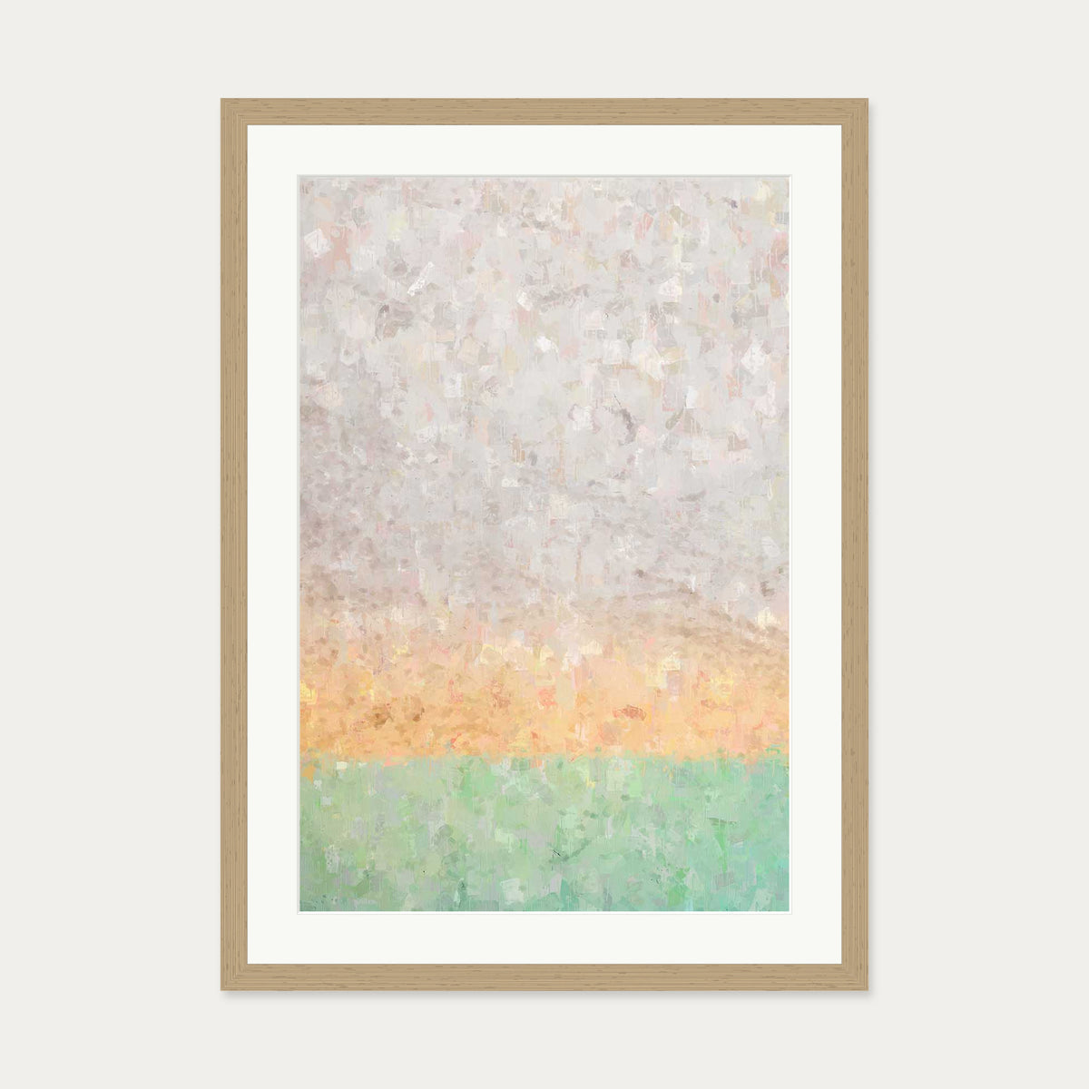 Tequila Sunrise Art Print — 50 x 70 cm — Oak Frame