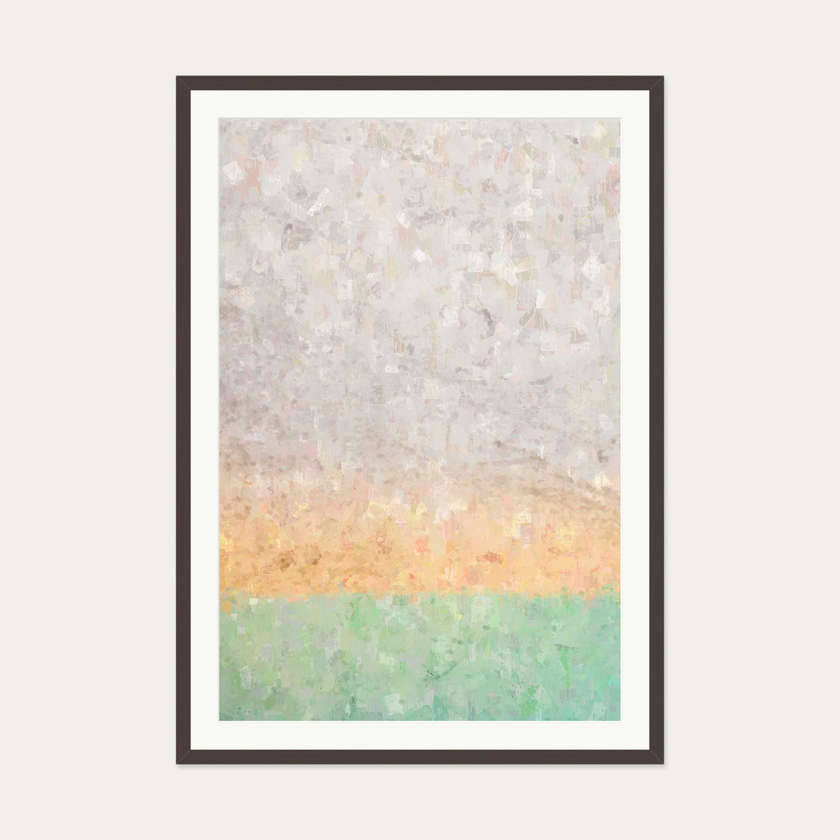 Tequila Sunrise Art Print — 70 x 100 cm — Brown Frame