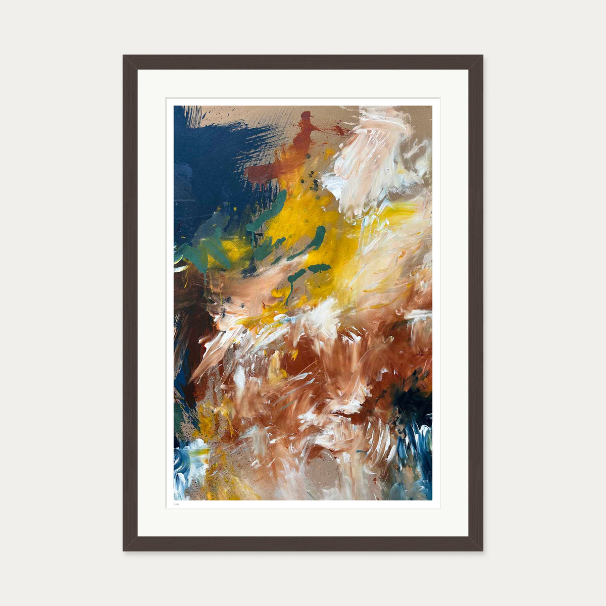 Terrain II Limited Edition Print — 50 x 70 cm — Brown Frame