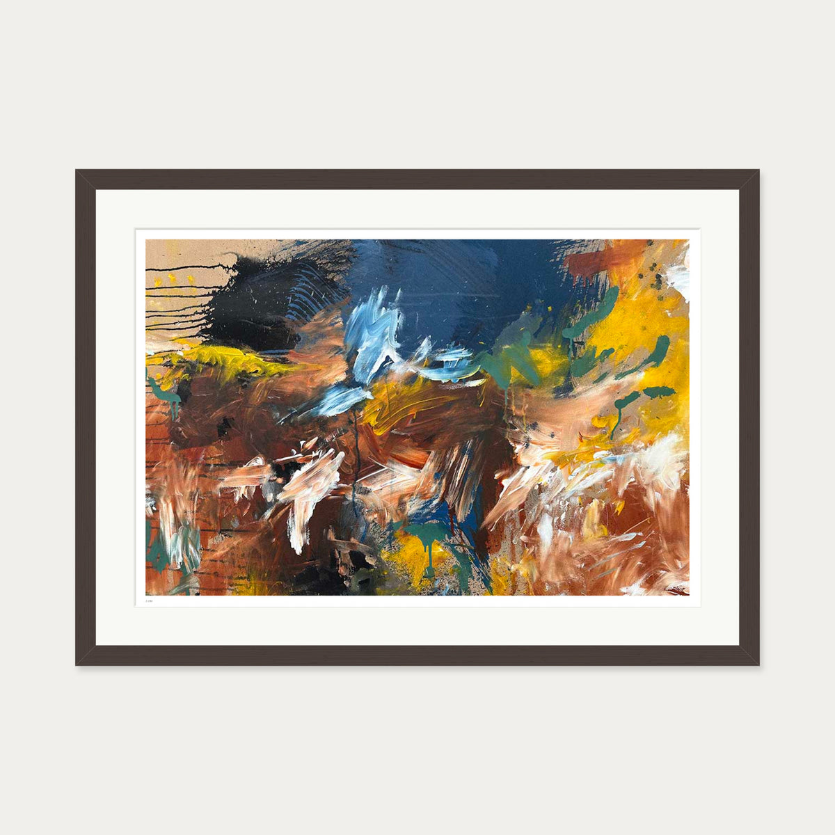 Terrain Limited Edition Print — 50 x 70 cm — Brown Frame