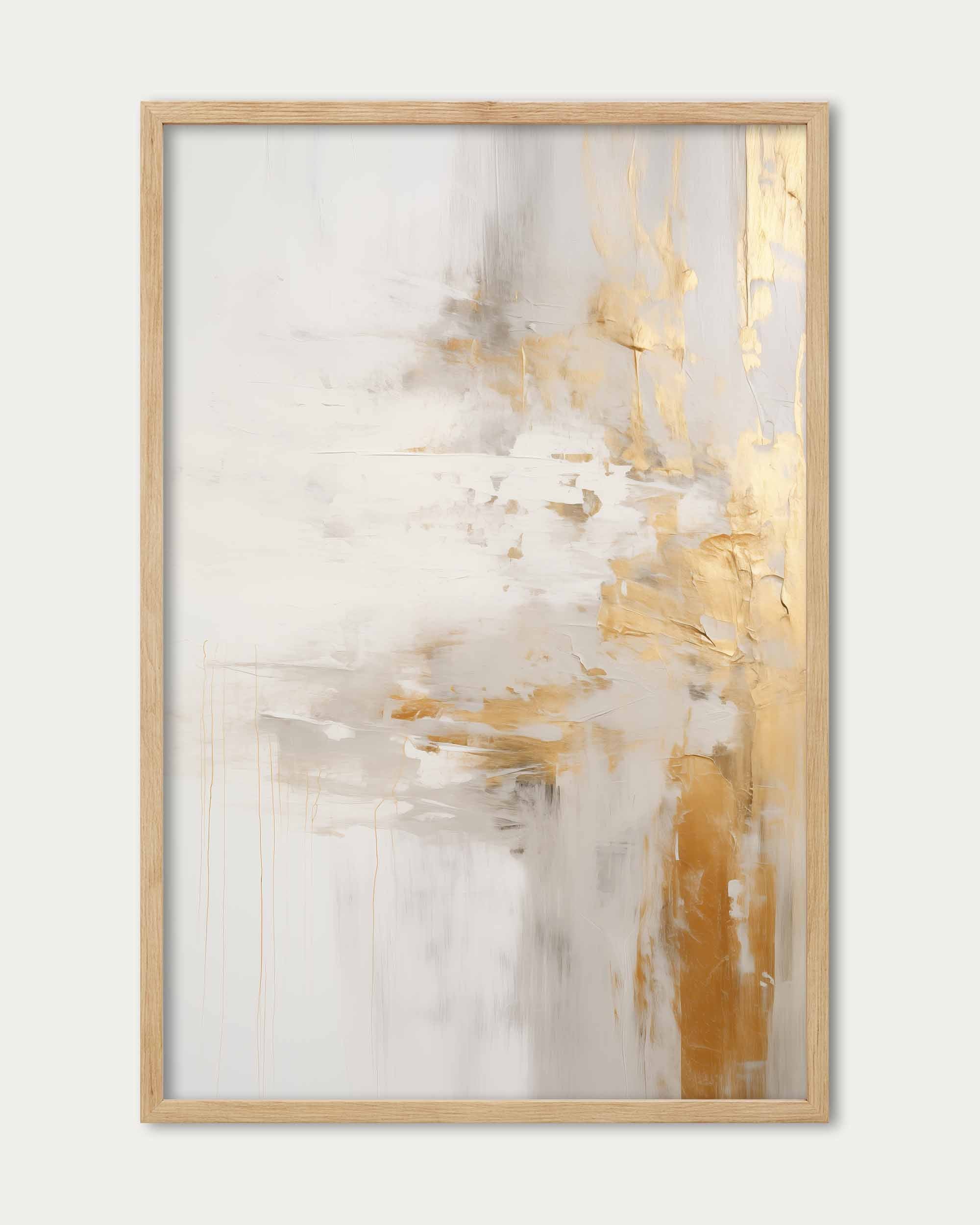 Abstract Golden Shore Art Print