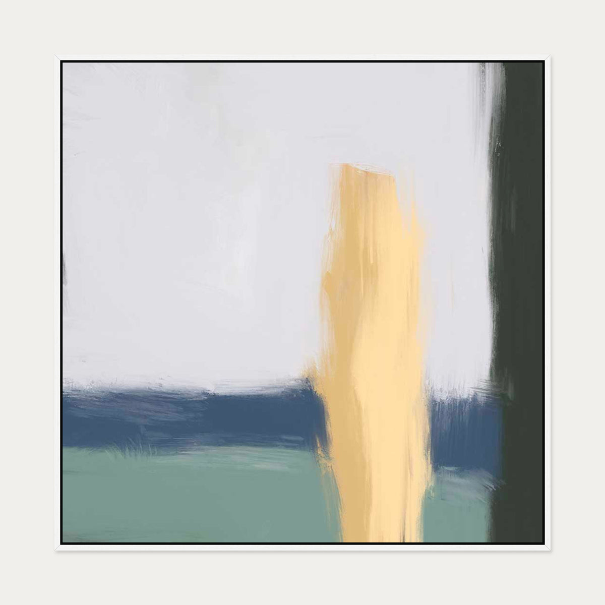 The Crossing Canvas Art — 100 x 100 cm — White Frame