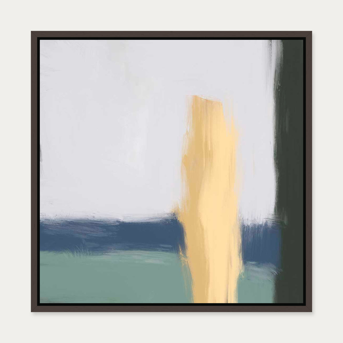 The Crossing Canvas Art — 50 x 50 cm — Brown Frame