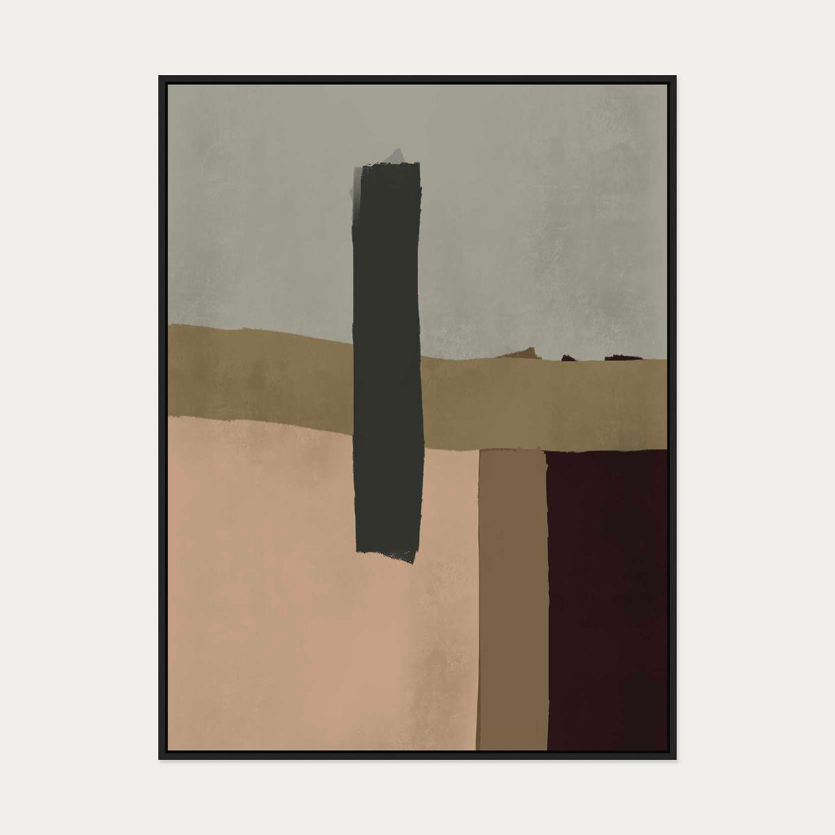 The Contemporary Farm Canvas Art — 90 x 120 cm — Black Frame