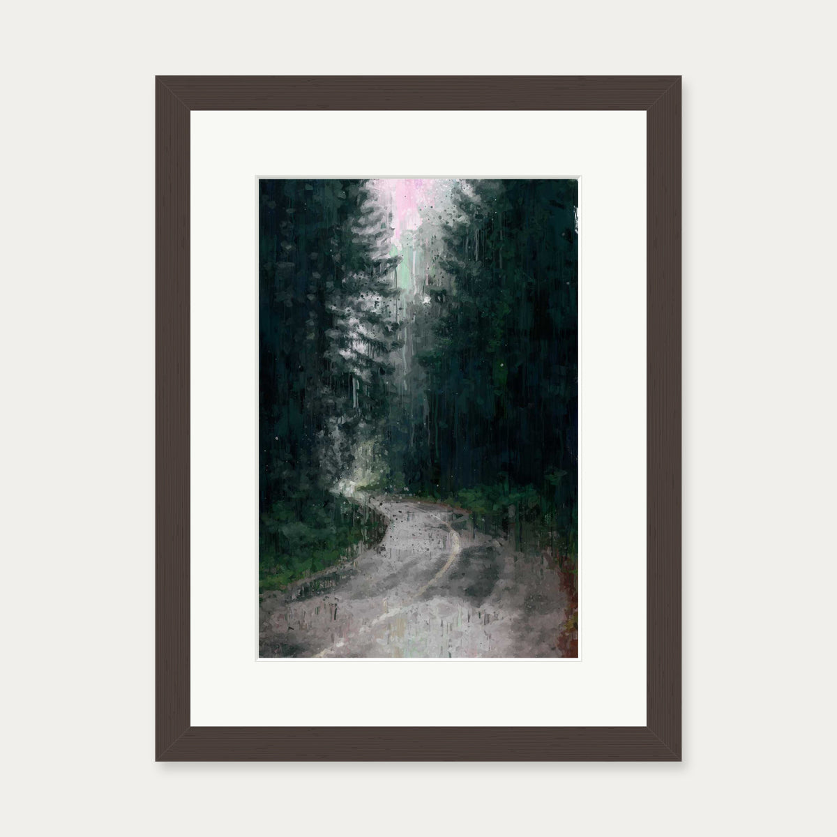 The Forest Art Print — 30 x 40 cm — Brown Frame