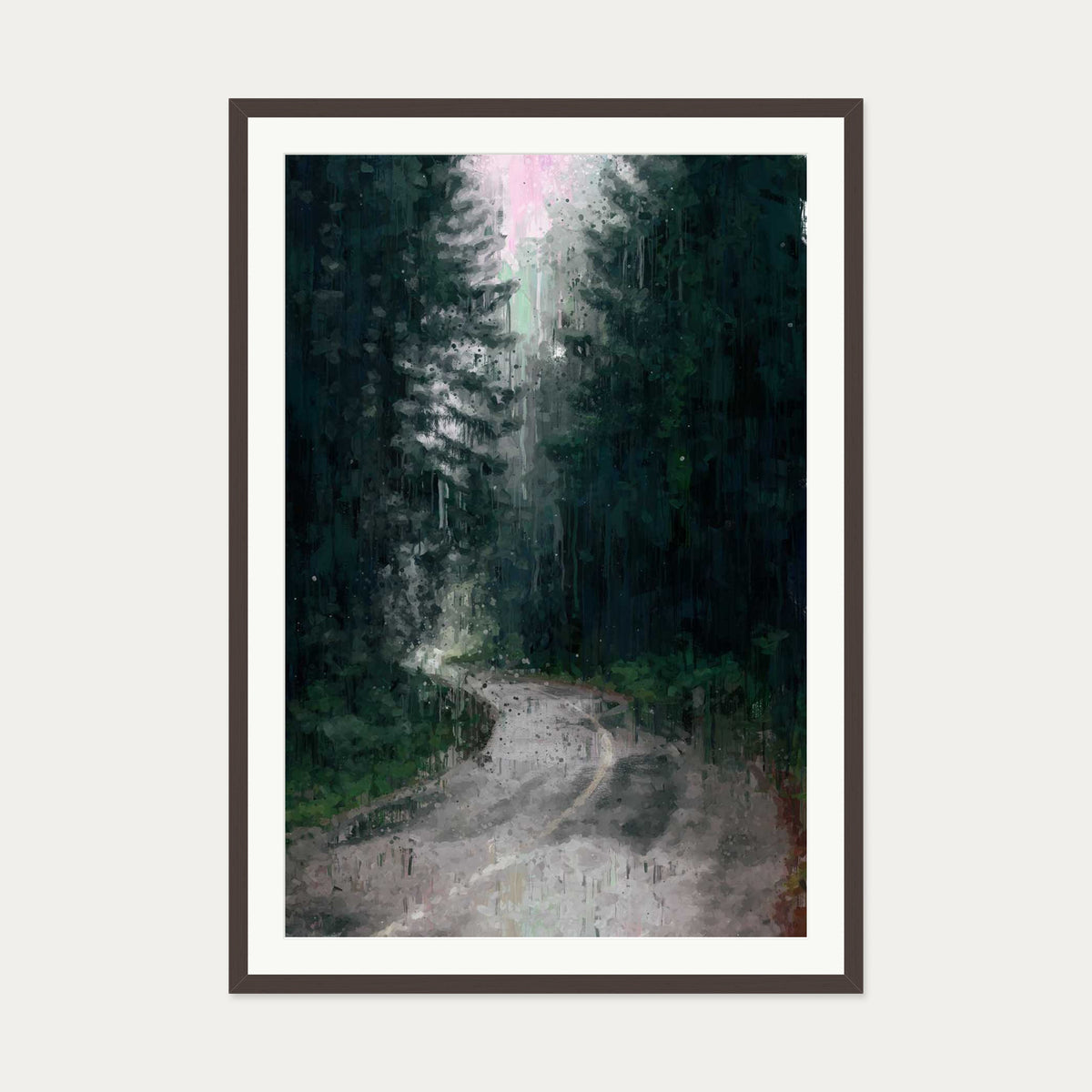 The Forest Art Print — 70 x 100 cm — Brown Frame
